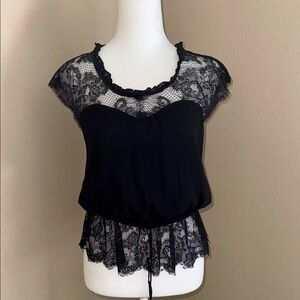 Vintage Express Black Lace Top